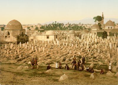 Friedhof von Meidan, Damaskus, ca. 1880-1900 von Swiss Photographer